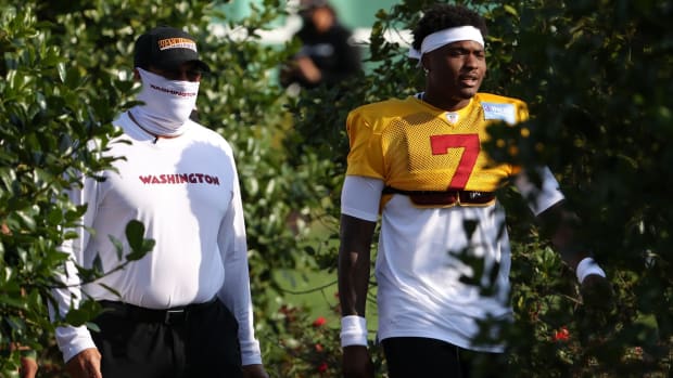 Ron Rivera & Dwayne Haskins Bushes TC
